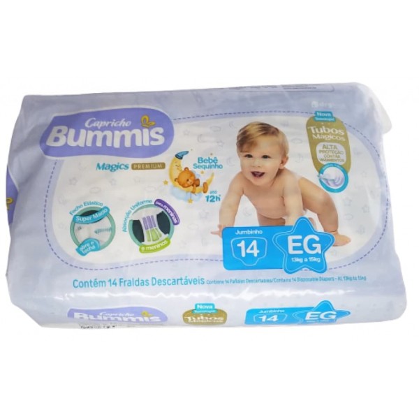 Fralda Capricho Bummis Jumbinho EG 14UN 