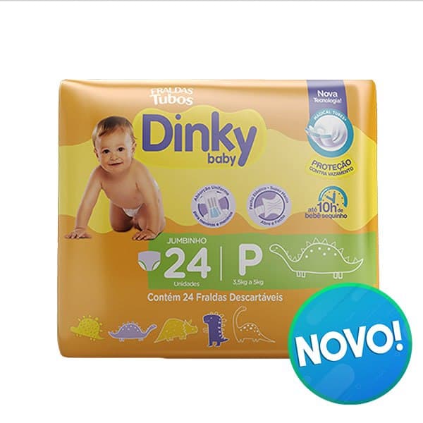 Fralda Dinky Baby Jumbinho P 24 Unidades