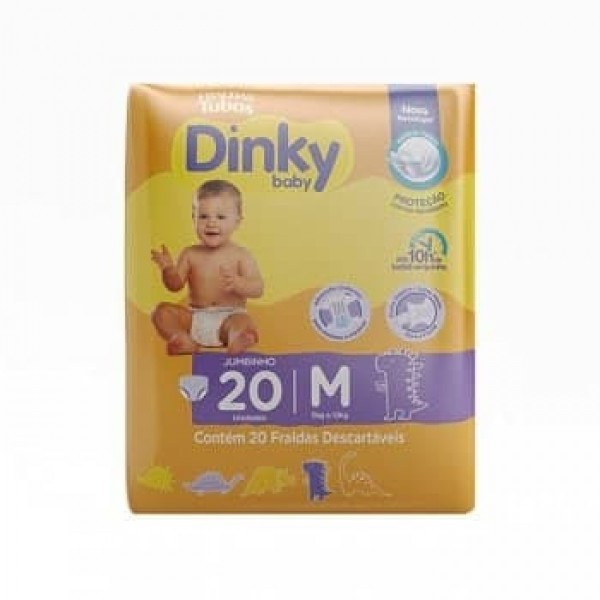 Fralda Dinky Baby Jumbinho M 20 Unidades
