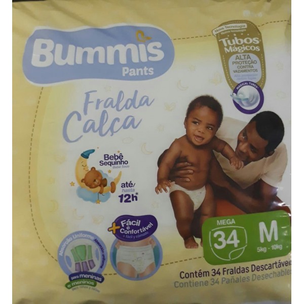 Fralda Bummis Calça Mega M 34 Unidades