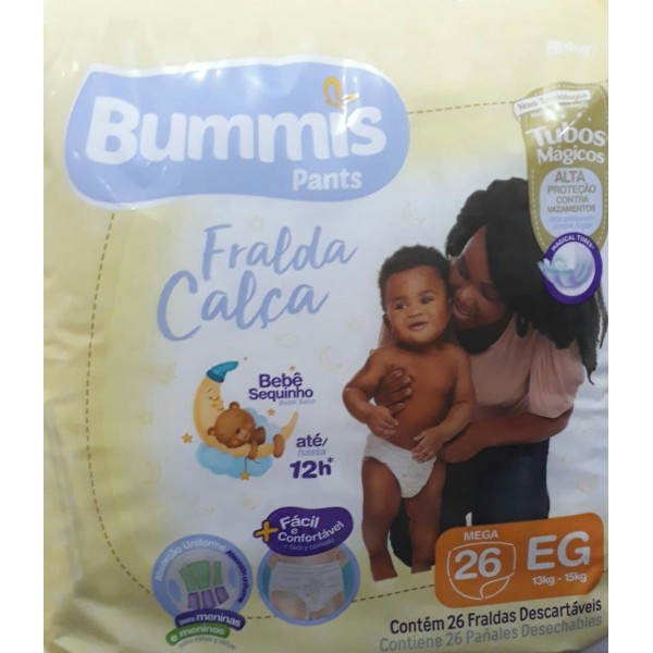 Fralda Bummis Calça Mega EG 26 Unidades