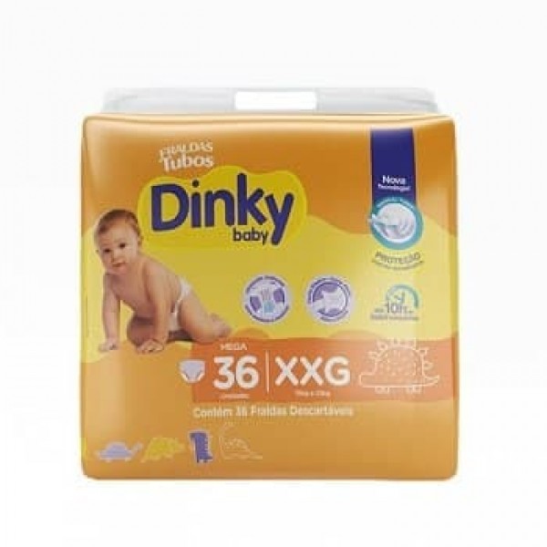 Fralda Dinky Baby Mega XXG 36 Unidades 