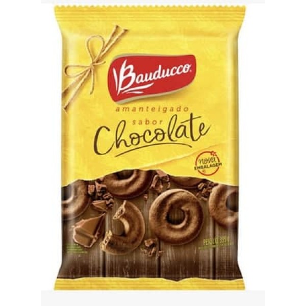 Biscoito Bauducco Amanteigado Chocolate 335G