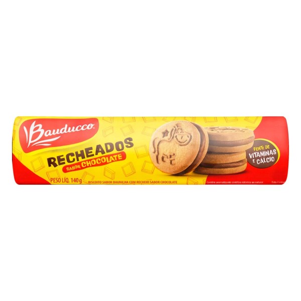 Biscoito Recheado Bauducco Chocolate 140G