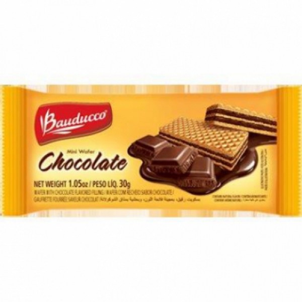 Biscoito Bauducco Mini Wafer Chocolate 30g