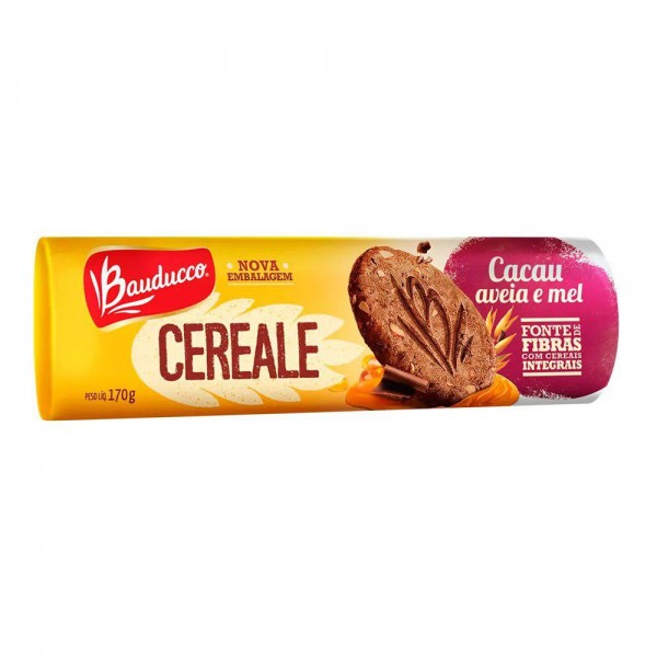 Biscoito Bauducco Cereaele Cacau, Aveia e Mel 170G