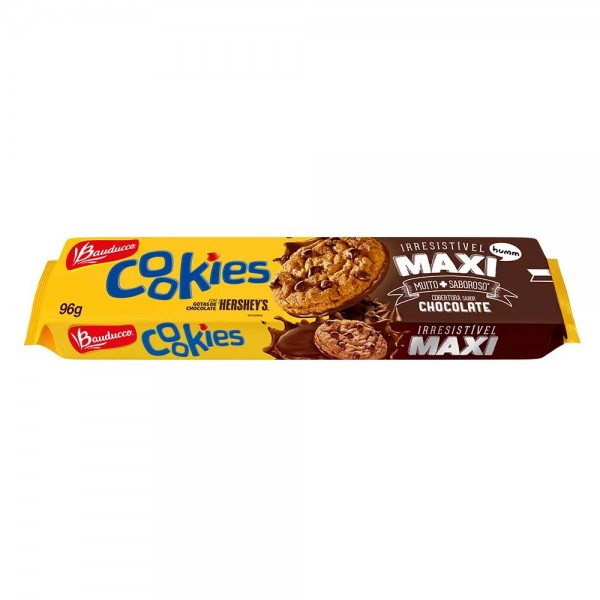 Biscoito Bauducco Cookies Maxi Cobertura Chocolate 96g