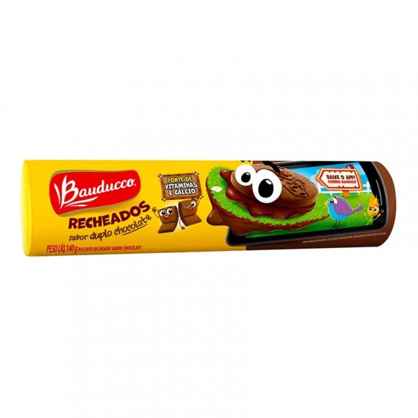 Biscoito Bauducco Recheado Duplo Chocolate 65g