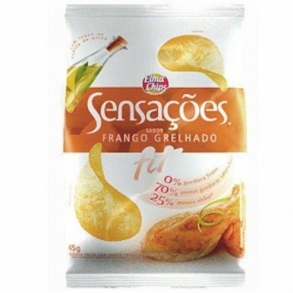 Batata Chips Sensações Frango Grelhado Elma Chips 45g