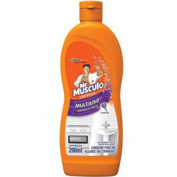 Saponáceo Cremoso Mr Músculo 3 em 1 Lavanda 200ML