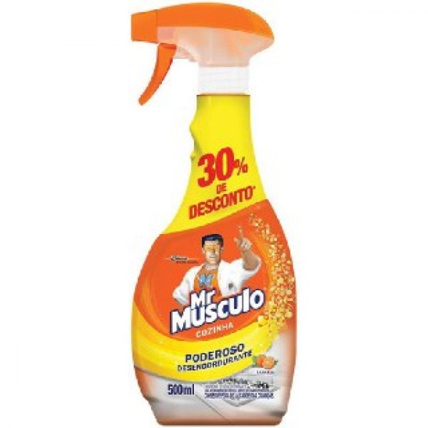 Limpador Desengordurante para Cozinha Mr Músculo Laranja 500ml