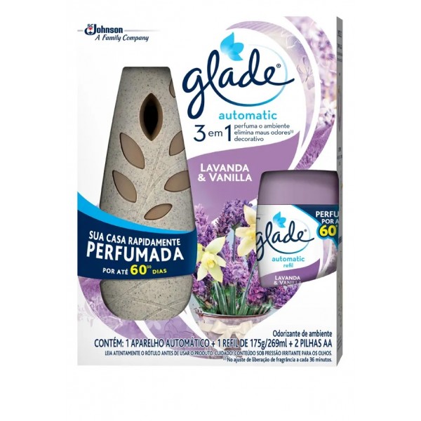 Odorizador de Ambientes Glade Automatic Aparelho + Refil Lavand