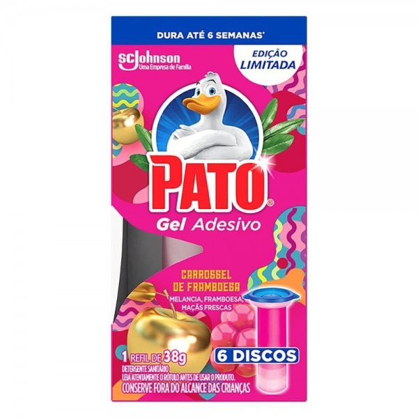 Pato Gel Adesivo Carrossrl de Framboesa Refil 38G