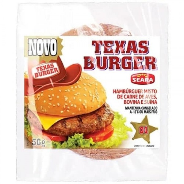 Hambúrguer Misto Texas Burger Seara 56g 