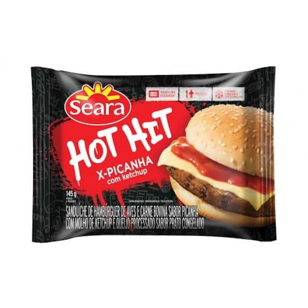 Sanduíche de Hambúrguer Hot Hit X- Picanha Seara 145G