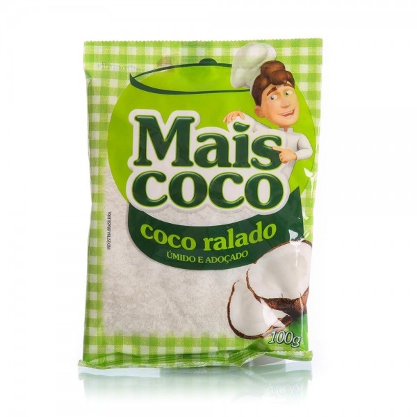 Coco Ralado Úmido E Adoçado Mais Coco 100G