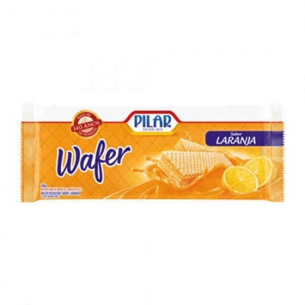 Biscoito Pilar Wafer Laranja 120g