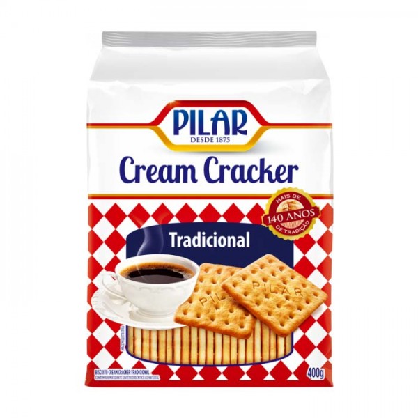 Biscoito Pilar Cream Cracker Tradicional 400g