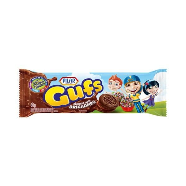 Biscoito Pilar Gufs Recheado Brigadeiro 60g