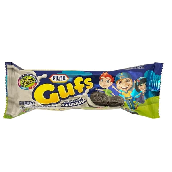 Biscoito Pilar Gufs Recheado Baunilha 60g