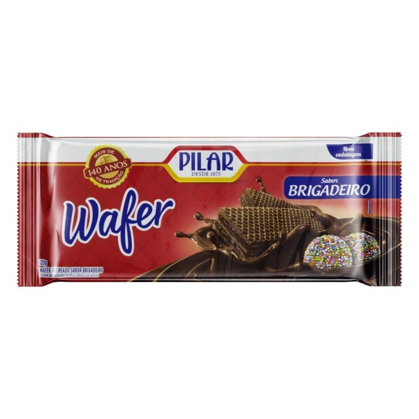 Biscoito Pilar Wafer Brigadeiro 100G