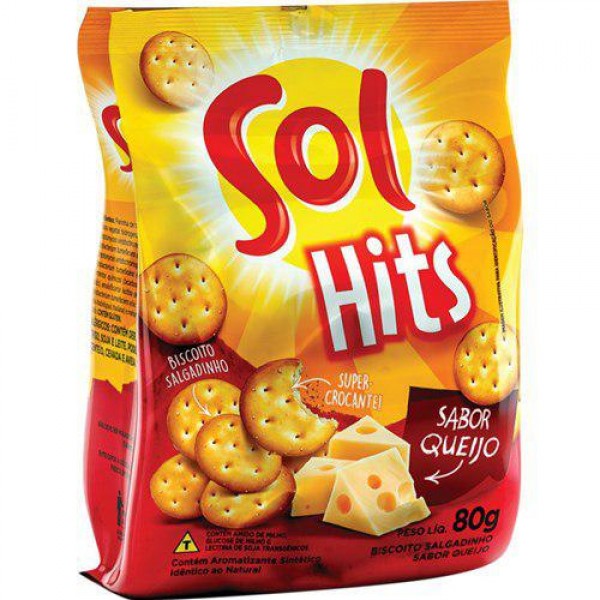 Biscoito Sol Hit Queijo 80G