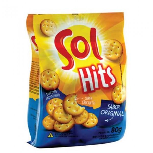 Biscoito Sol Hit Original 80G 