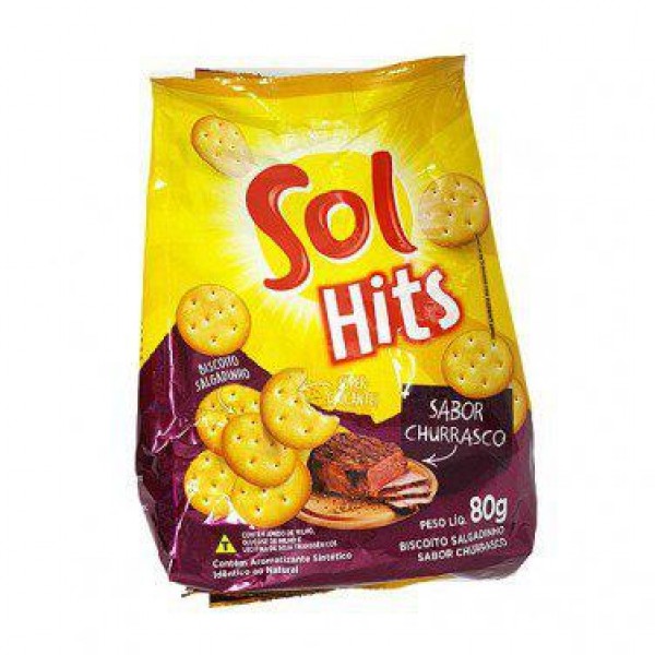 Biscoito Sol Hit Churrasco 80G