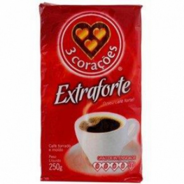 Café 3 Corações a Vácuo Extra Forte 250g