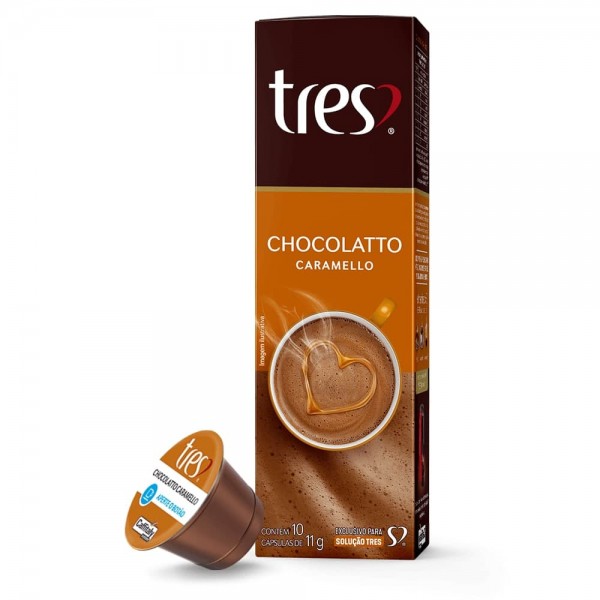 Cápsulas 3 Corações Café Chocolatto e Caramelo 10UN 11G