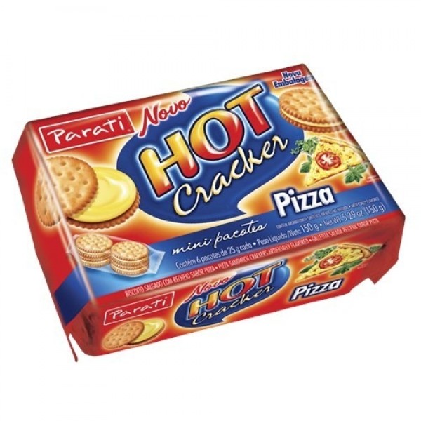 Biscoito Parati Hot Cracker Recheado Pizza 150g