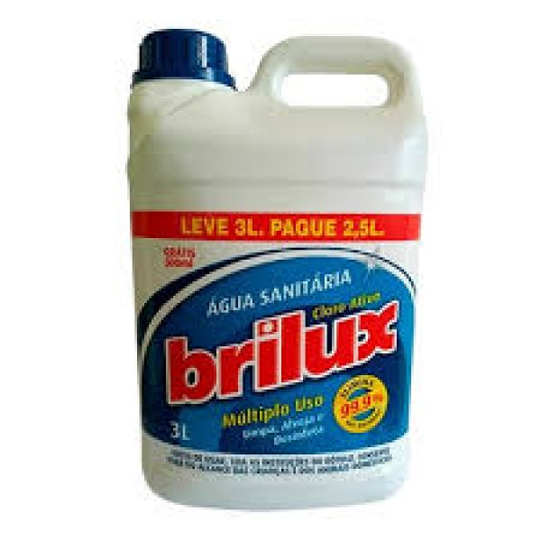 Água Sanitária Brilux Leve 3 Pague 2,5 3L