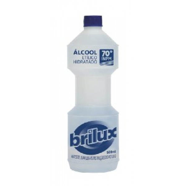 Alcool Brilux 70% Etílico Hidratado 500ML