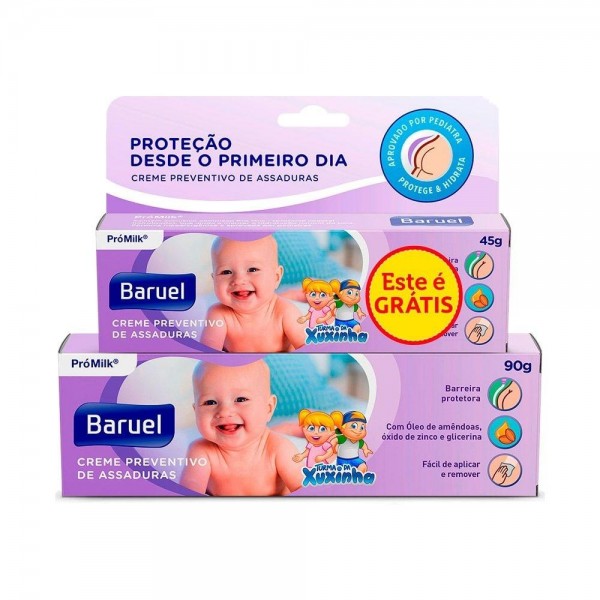 Creme Preventivo de Assadura Turma da Xuxinha 90G + 45g 2UND