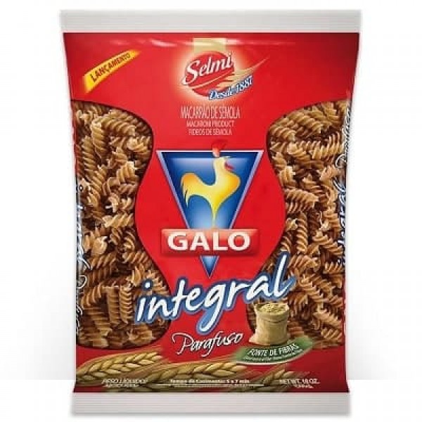 Macarrão de Sêmola Galo Integral Parafuso 500g