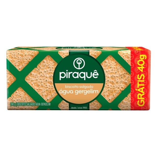 Biscoito Piraquê Água Gergilim 240G