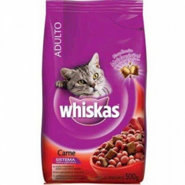 Ração para Gatos Whiskas sabor Carne 500g