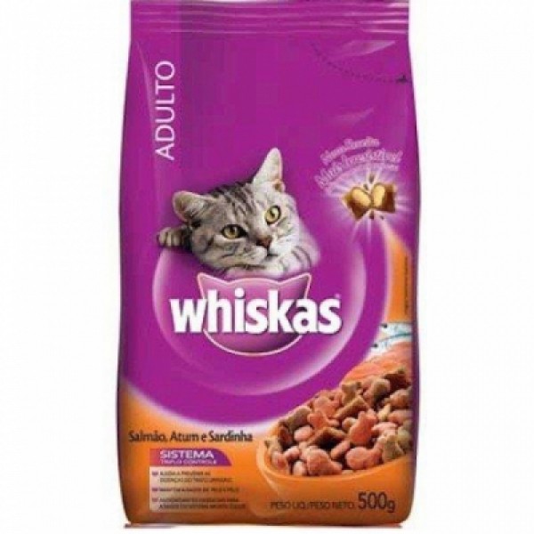 Ração para Gatos Whiskas sabor Peixe 500g