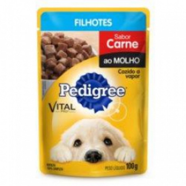 Ração Pedigree Vital Pró Filhotes Sachê Carne Ao Molho 100g