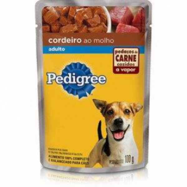 Ração Pedigree Vital Pró Adulto Sachê Cordeiro ao Molho 100g