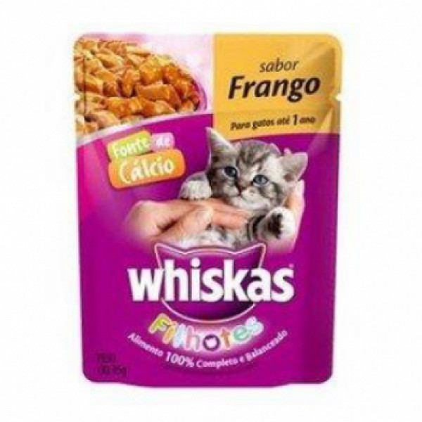 Whiskas Sachê Frango ao Molho Filhote 85g