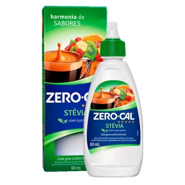 Adoçante Líquido Zero Cal Stévia 80ml