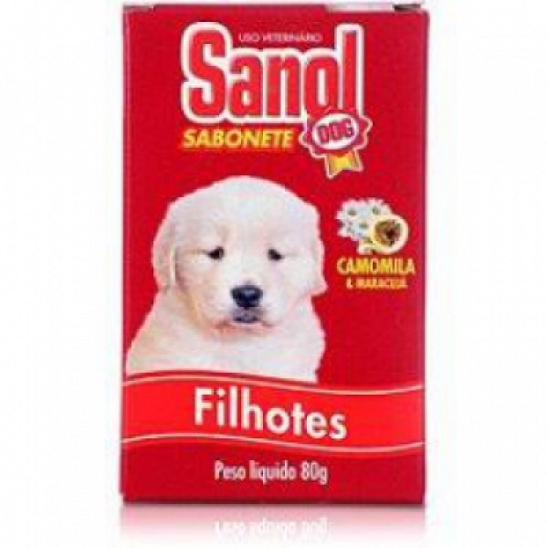 Sabonete Sanol Dog para Cães Filhotes 80g