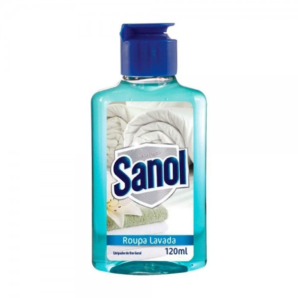 Limpador de superfícies Roupa Lavada, Sanol, 120ml, Azul