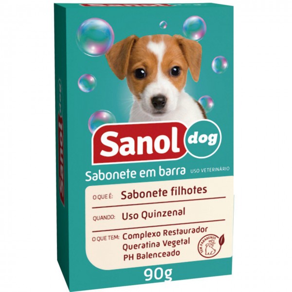 Sabonete Sanol Dog para Cães Filhotes 90g