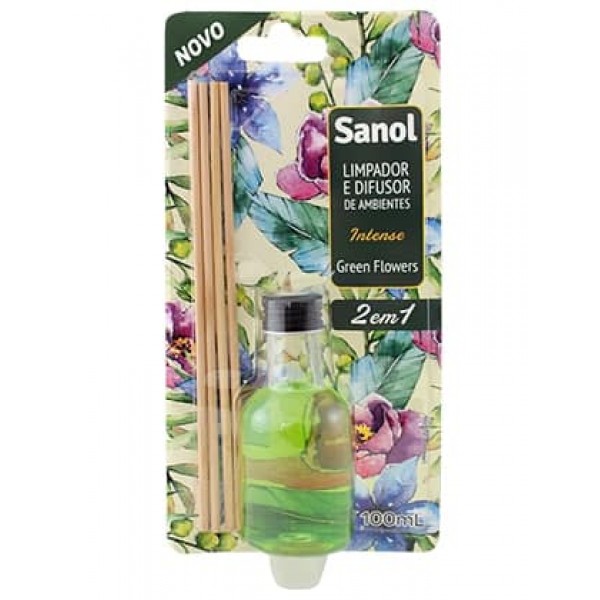 Limpador e Difusor de Ambientes Sanol Green Flowers 100ML