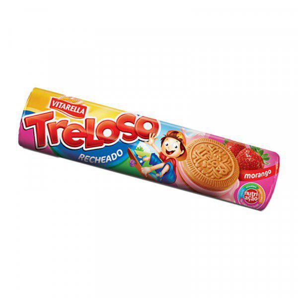 Biscoito Vitarella Treloso Recheado Morango 130g