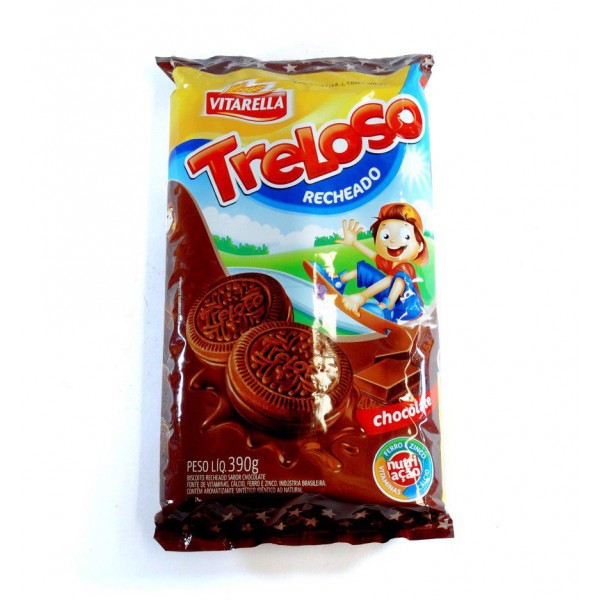 Biscoito Vitarella Treloso Recheado Chocolate 390G