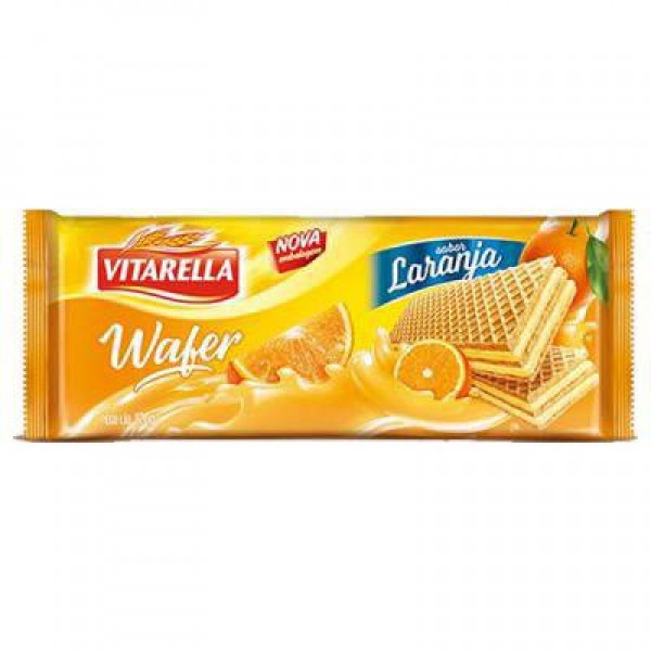 Biscoito Vitarella Wafer Laranja 120g