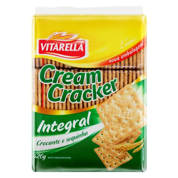 Biscoito Vitarella Cream Cracker Integral 420g 